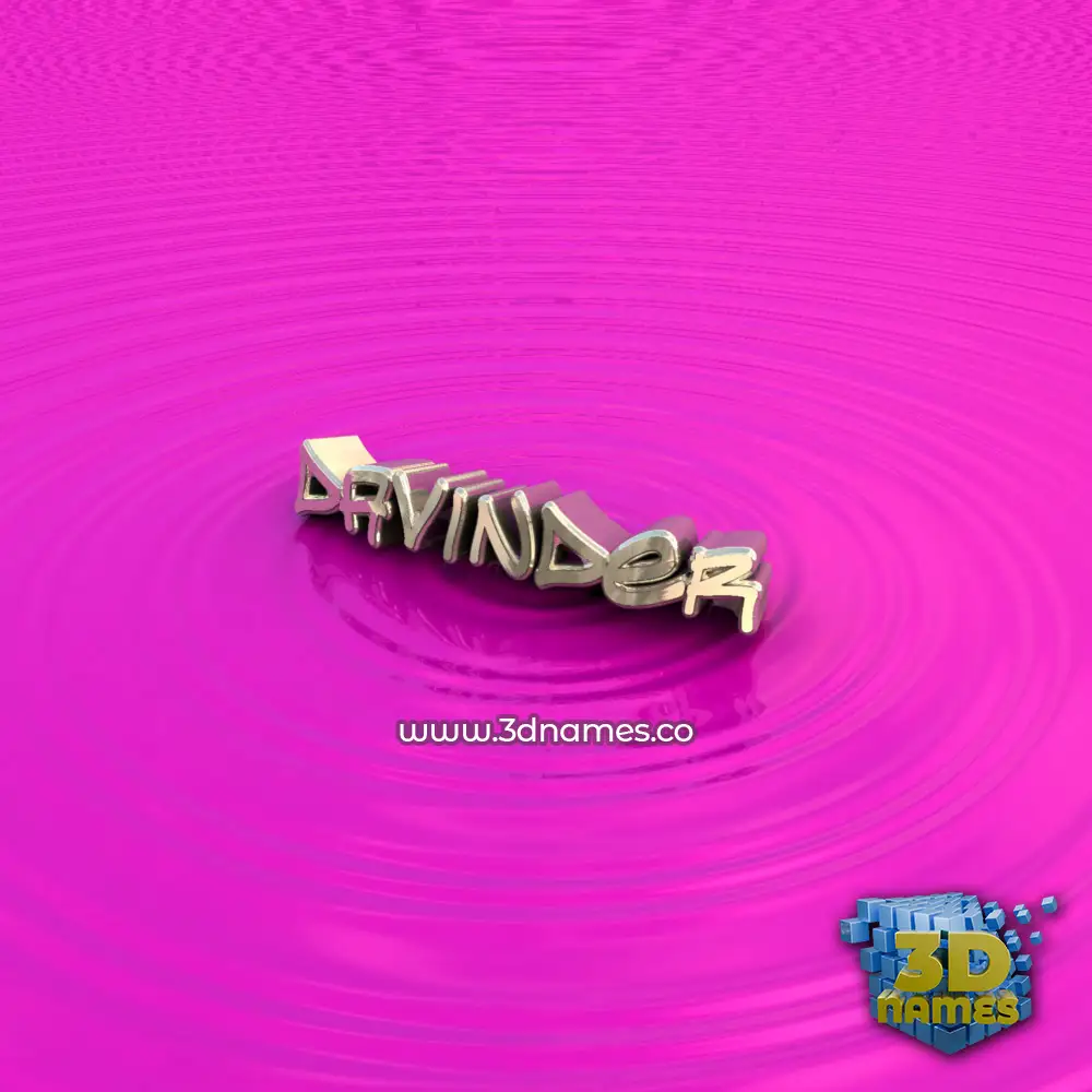 davinder in Pink Graffiti style - 3D name wallpaper