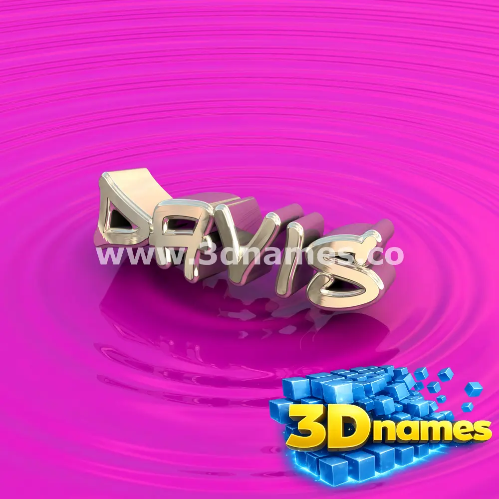 davis in Pink Graffiti style - 3D name wallpaper