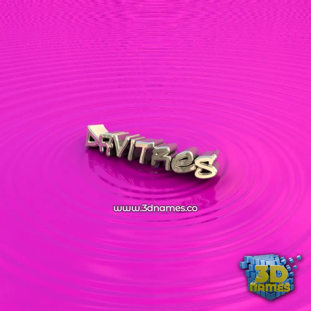 davitres in Pink Graffiti style - 3D name wallpaper