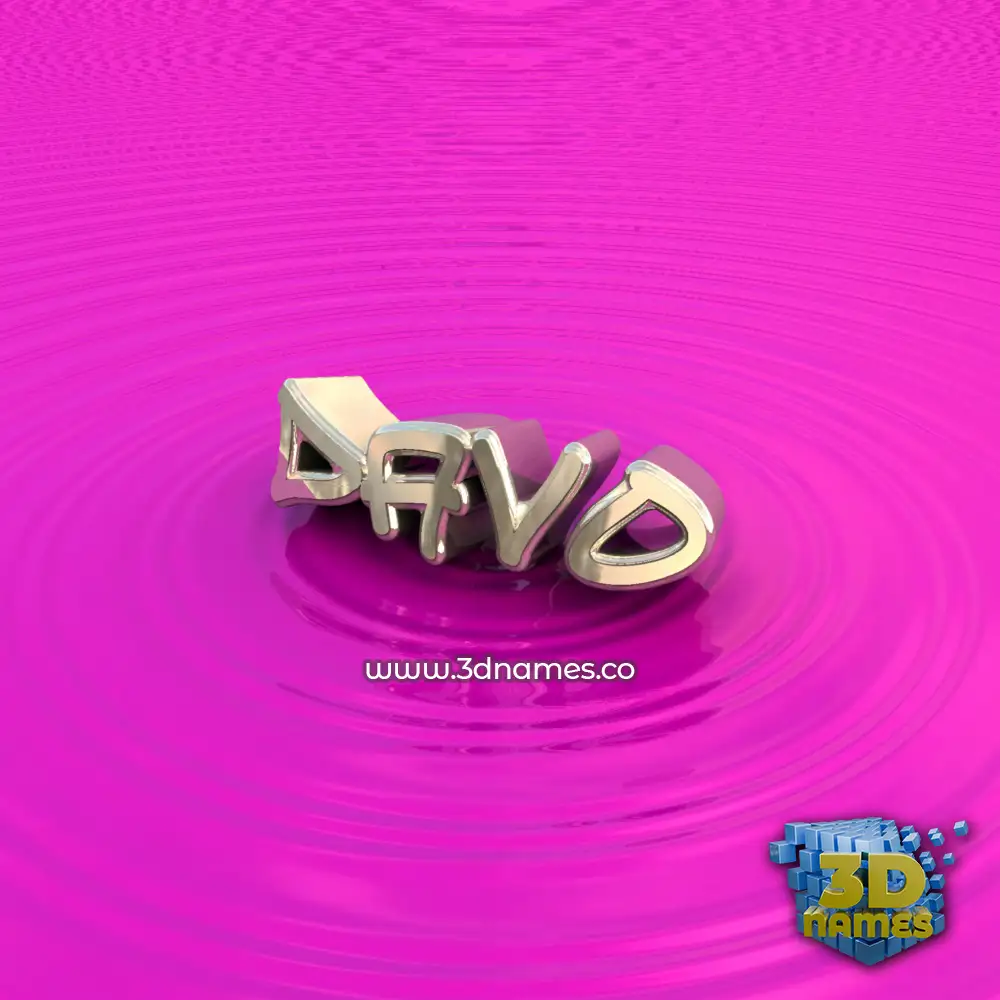 davo in Pink Graffiti style - 3D name wallpaper