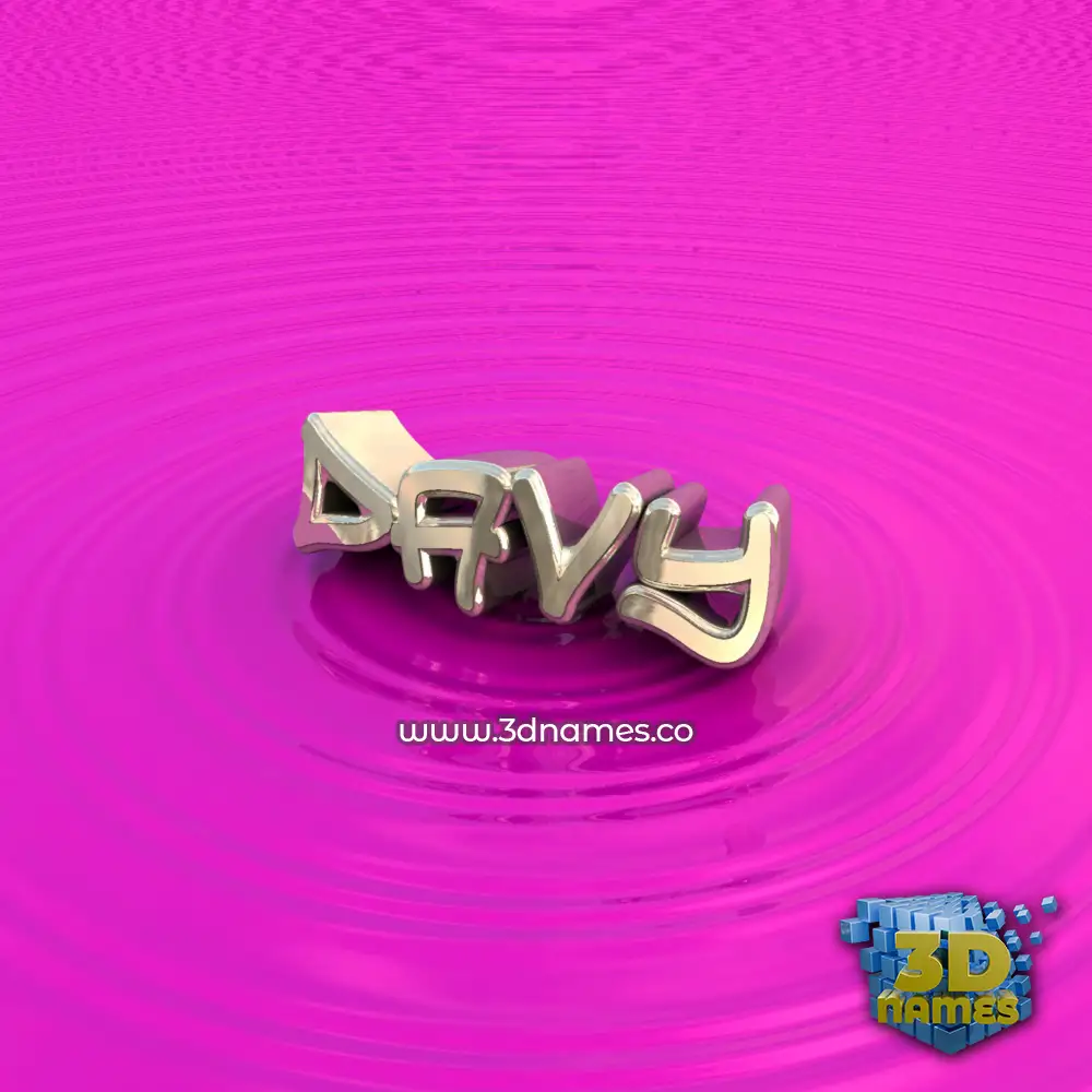davy in Pink Graffiti style - 3D name wallpaper