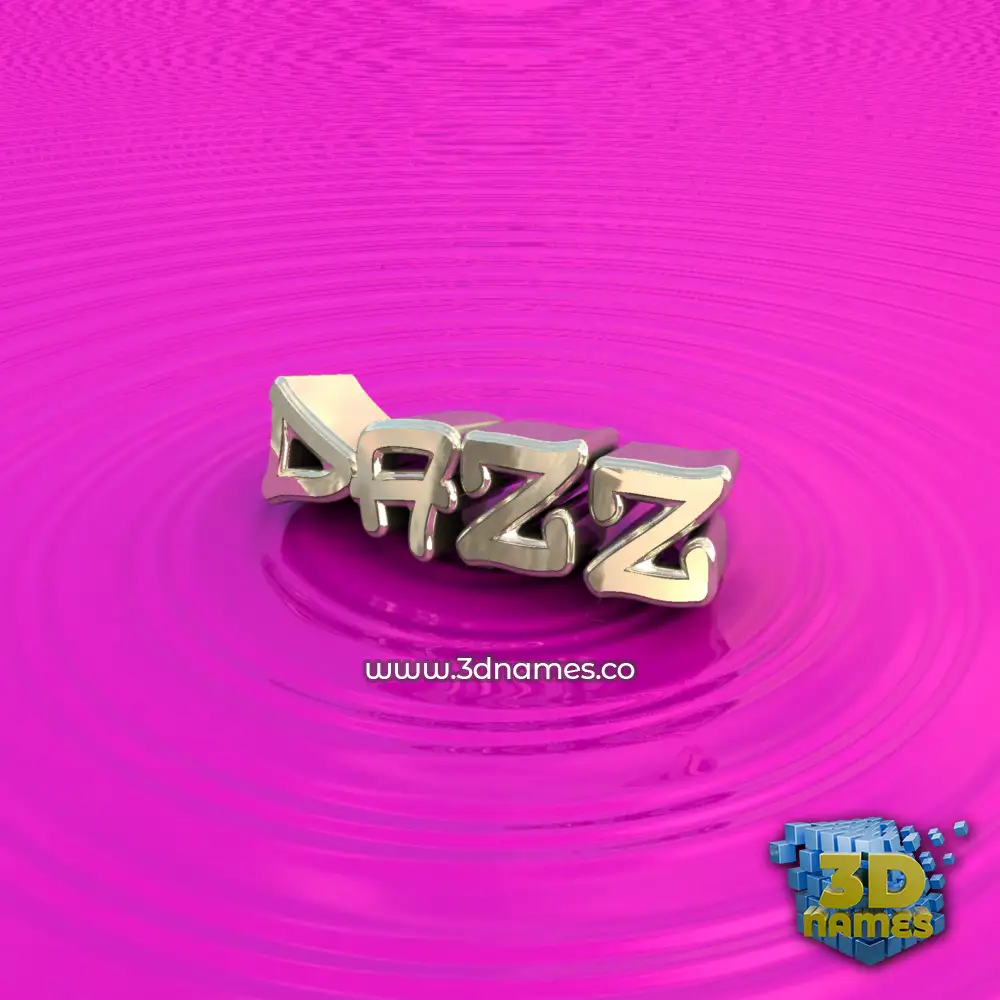 dazz in Pink Graffiti style - 3D name wallpaper