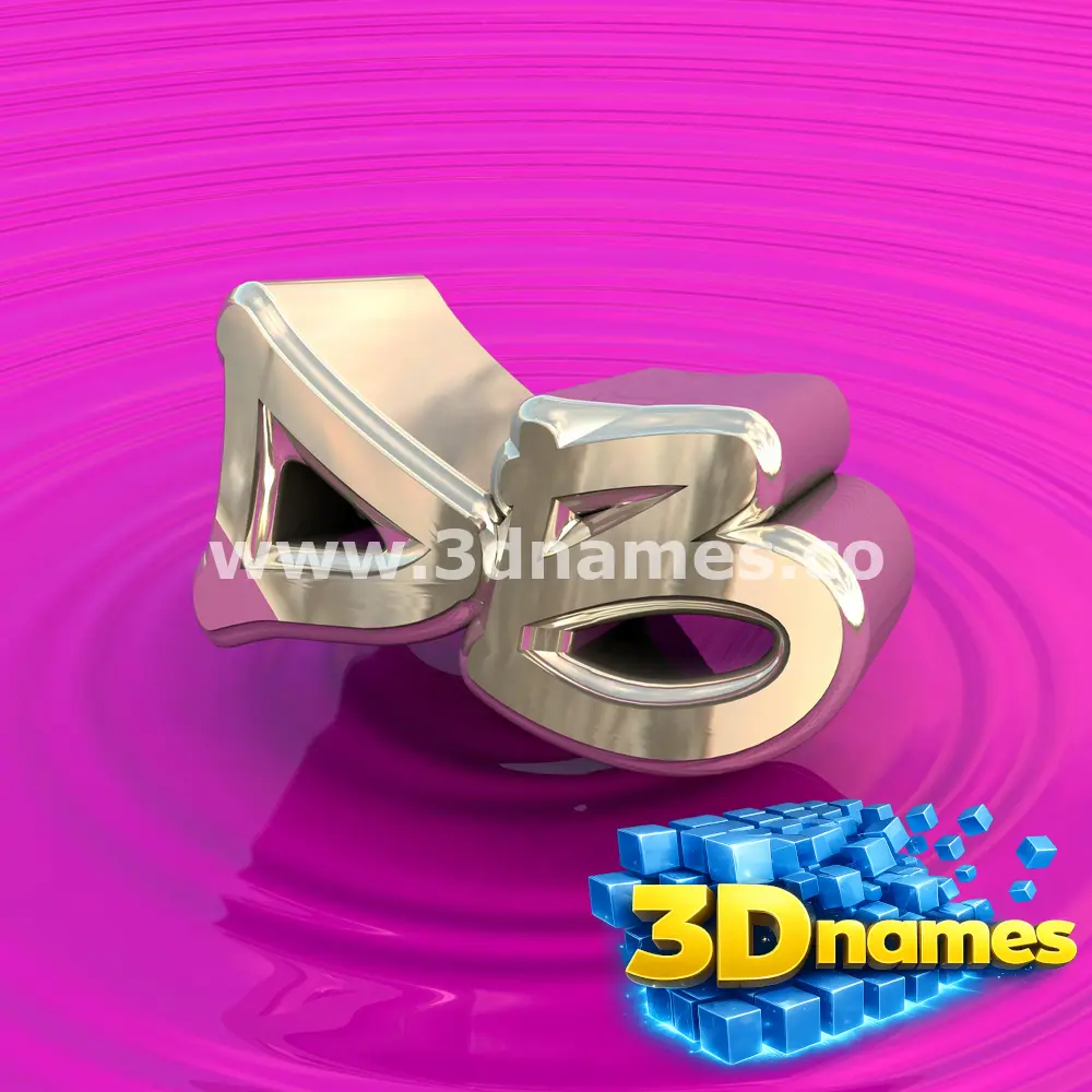 db in Pink Graffiti style - 3D name wallpaper