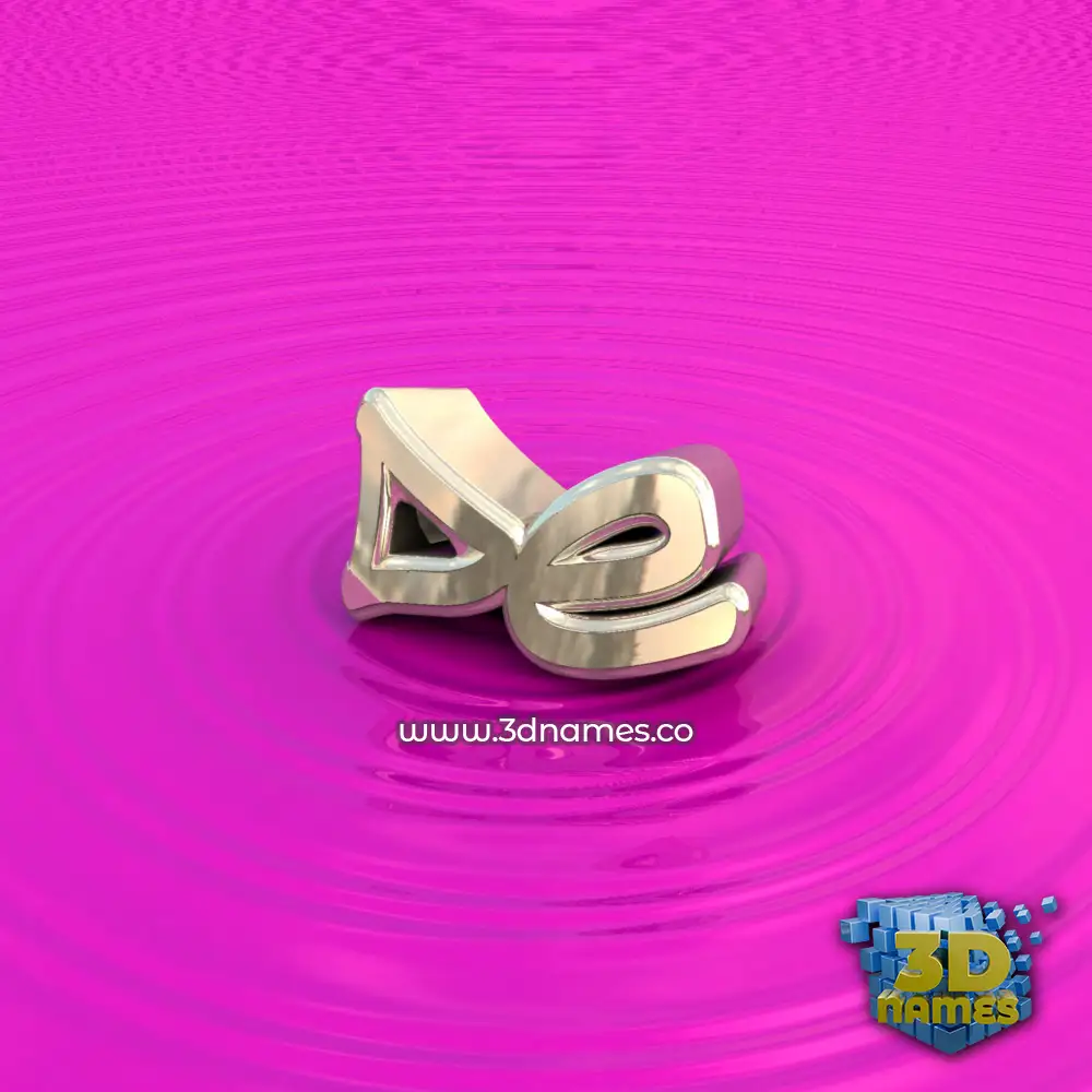 de in Pink Graffiti style - 3D name wallpaper