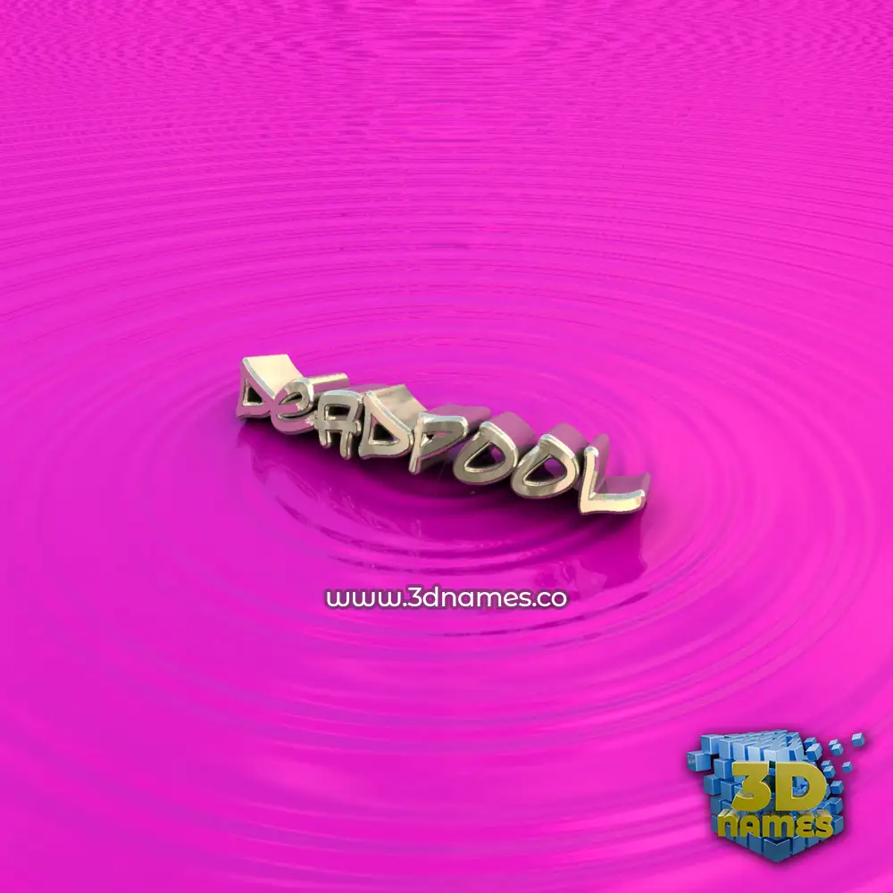 deadpool in Pink Graffiti style - 3D name wallpaper