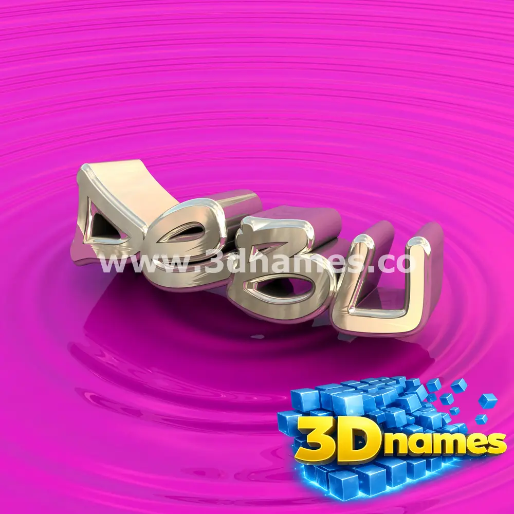 debu in Pink Graffiti style - 3D name wallpaper