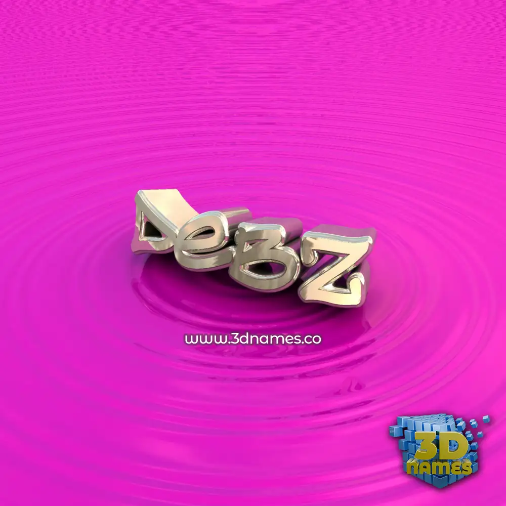 debz in Pink Graffiti style - 3D name wallpaper
