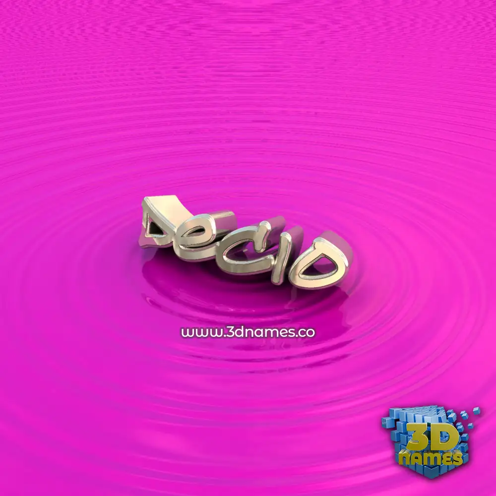 decio in Pink Graffiti style - 3D name wallpaper