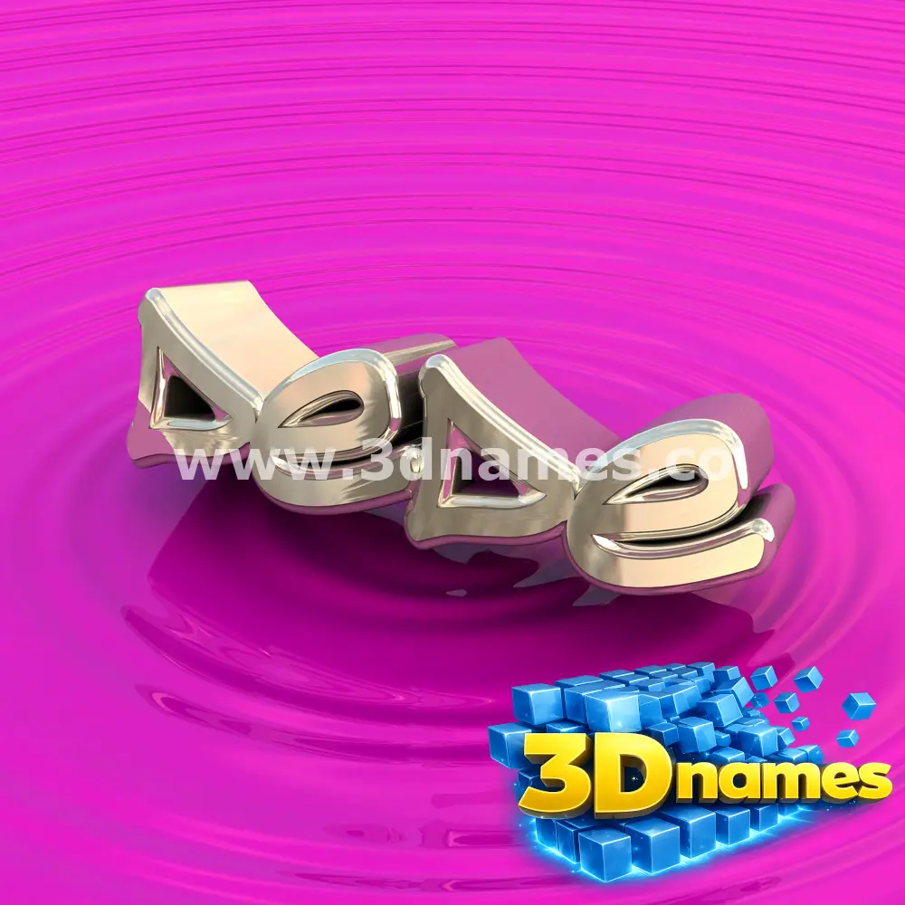 dede in Pink Graffiti style - 3D name wallpaper