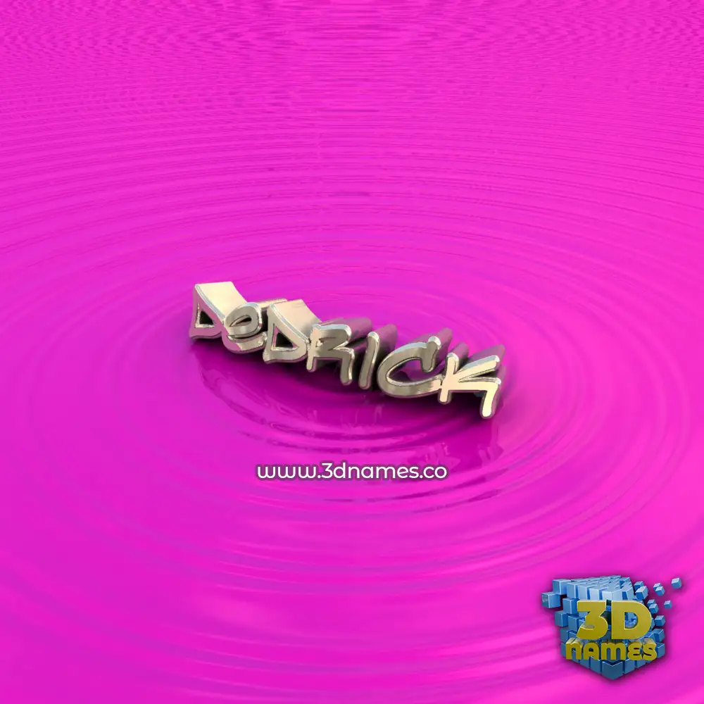 dedrick in Pink Graffiti style - 3D name wallpaper