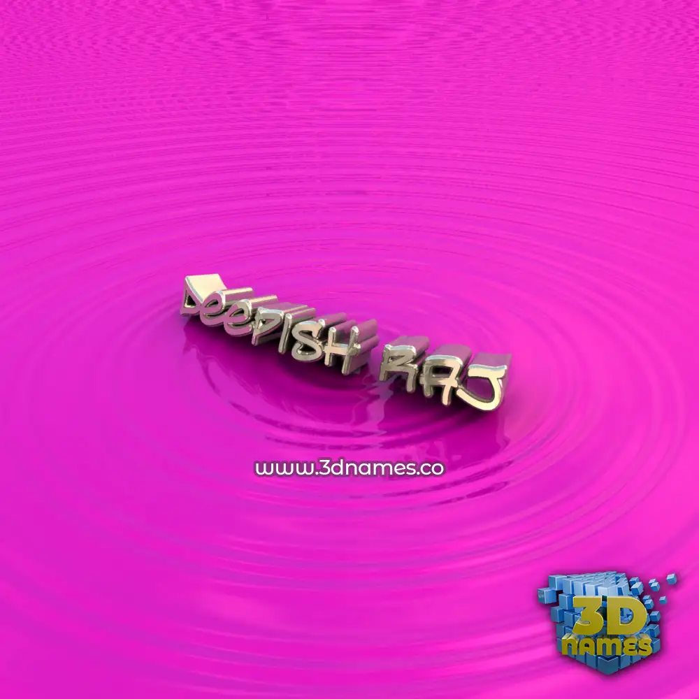 deepish raj in Pink Graffiti style - 3D name wallpaper