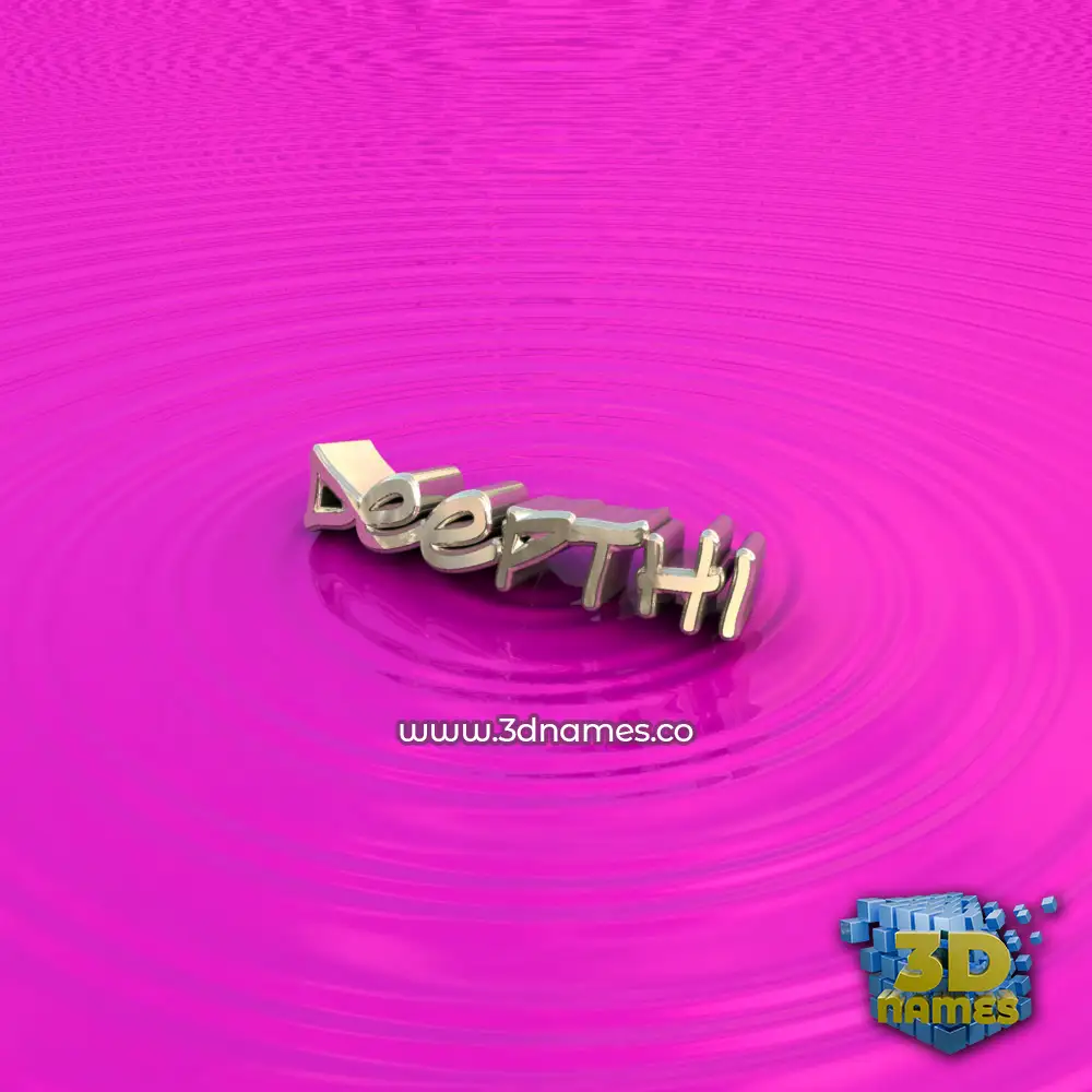 deepthi in Pink Graffiti style - 3D name wallpaper