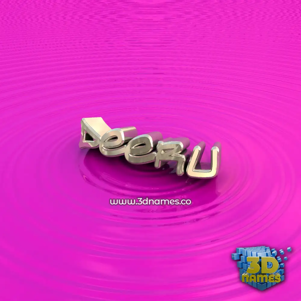 deeru in Pink Graffiti style - 3D name wallpaper