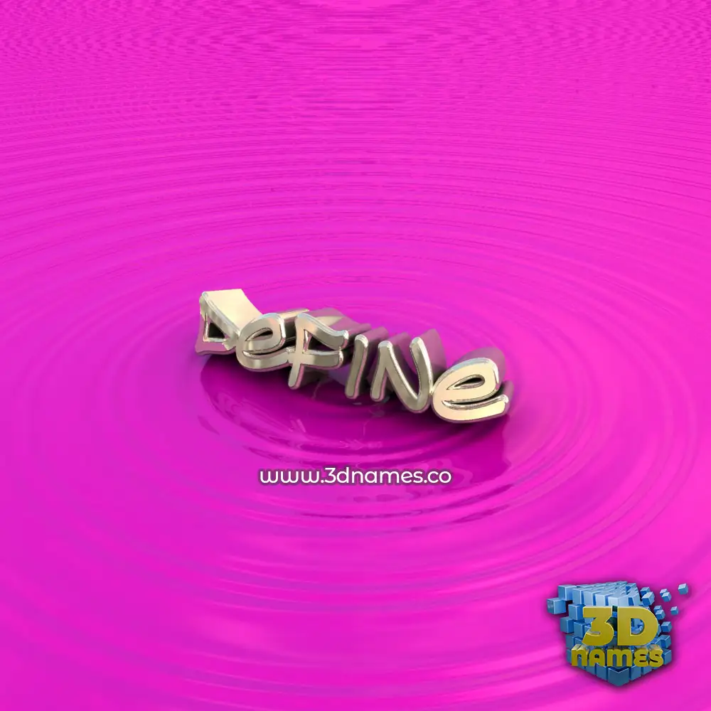 define in Pink Graffiti style - 3D name wallpaper