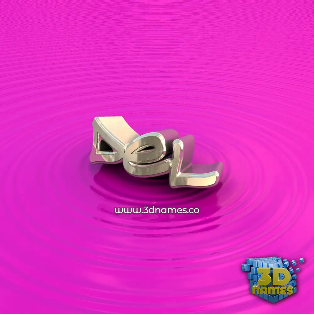 del in Pink Graffiti style - 3D name wallpaper