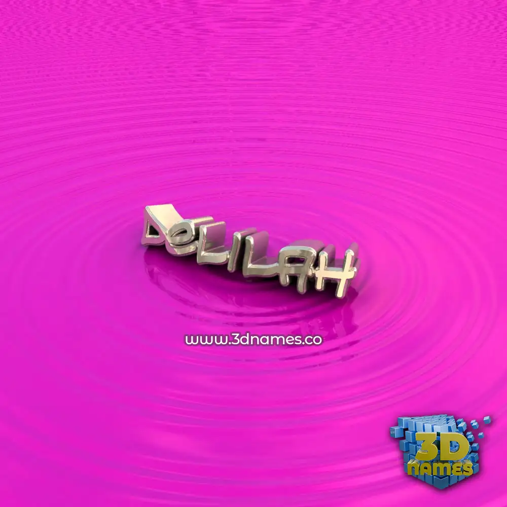 delilah in Pink Graffiti style - 3D name wallpaper