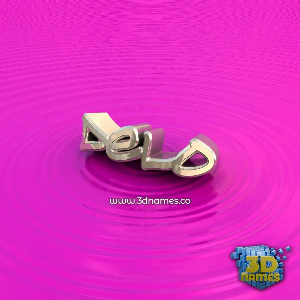 delo in Pink Graffiti style - 3D name wallpaper