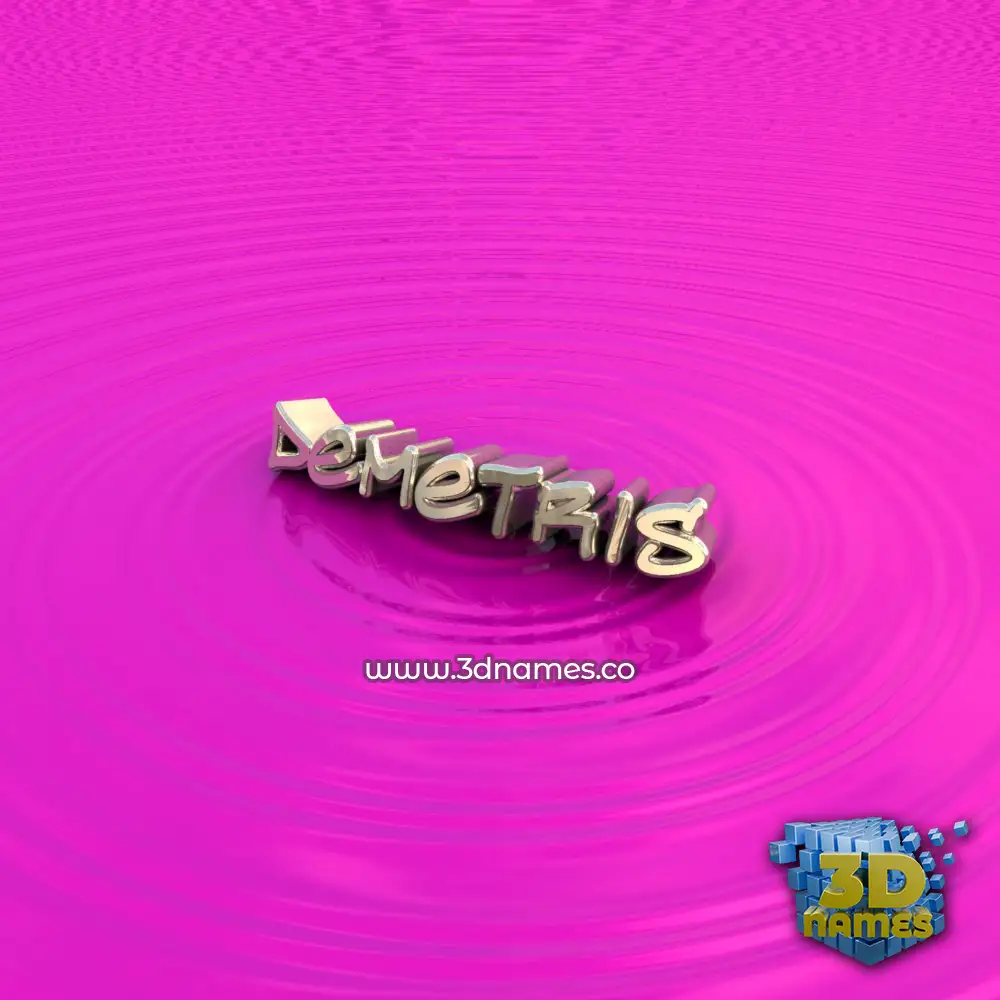 demetris in Pink Graffiti style - 3D name wallpaper