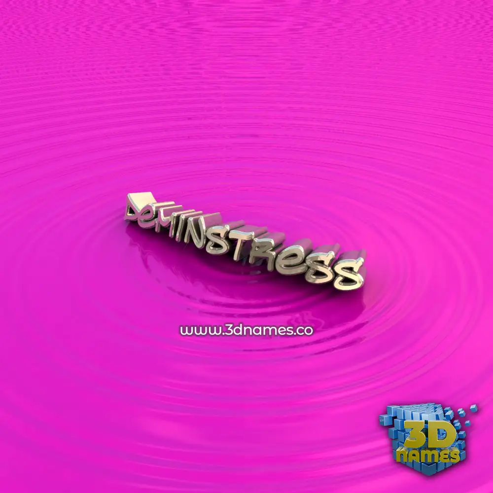 deminstress in Pink Graffiti style - 3D name wallpaper
