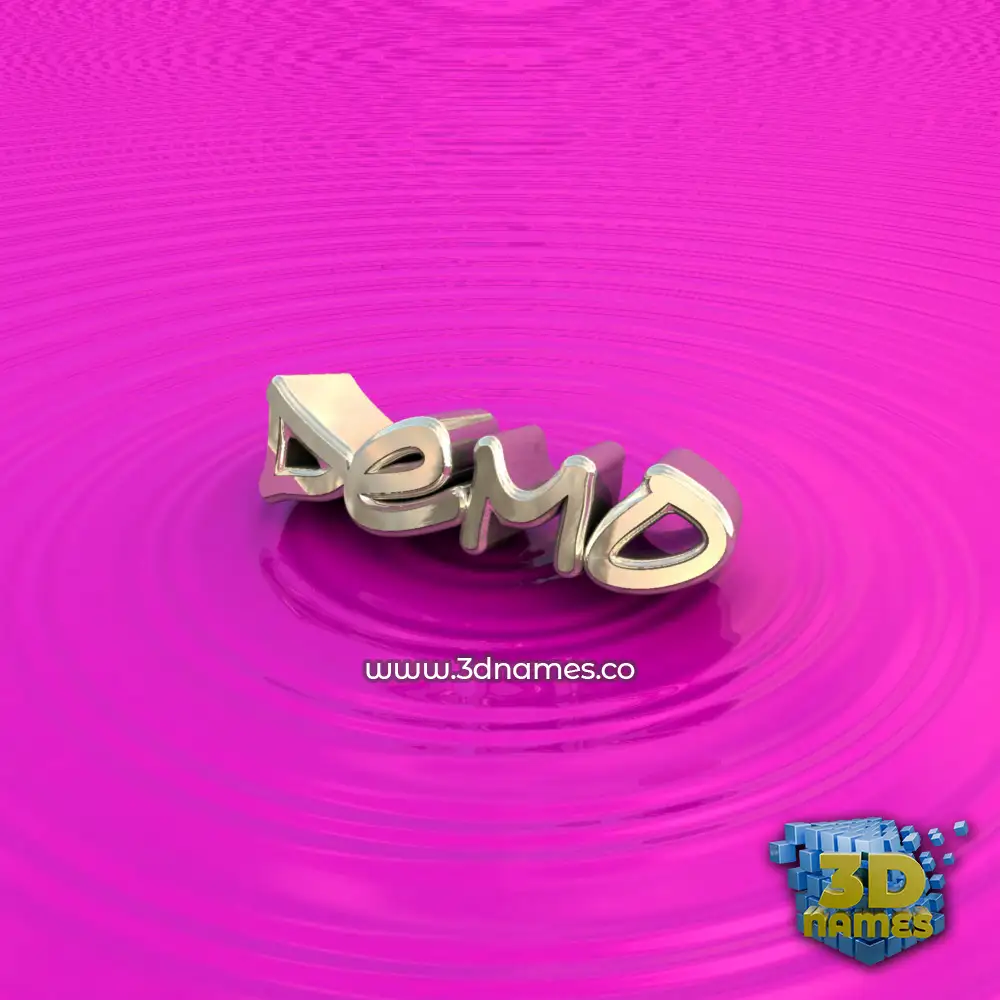 demo in Pink Graffiti style - 3D name wallpaper