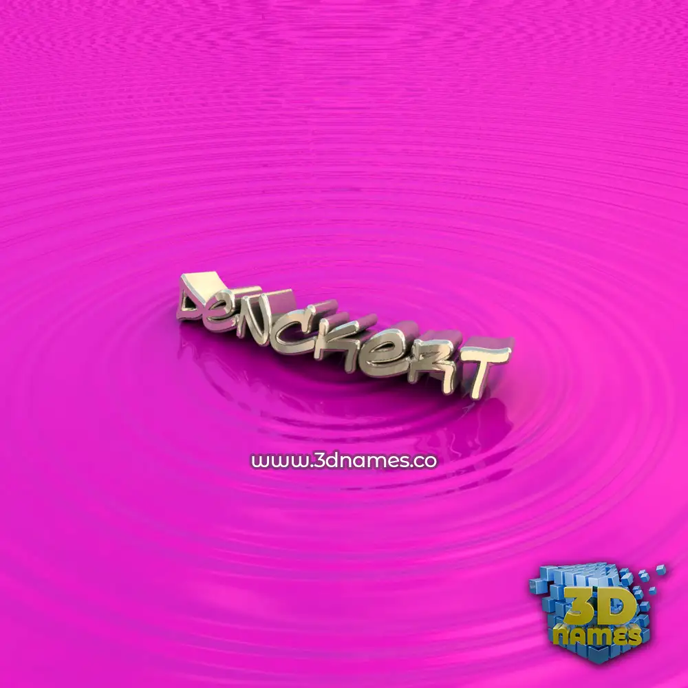 denckert in Pink Graffiti style - 3D name wallpaper