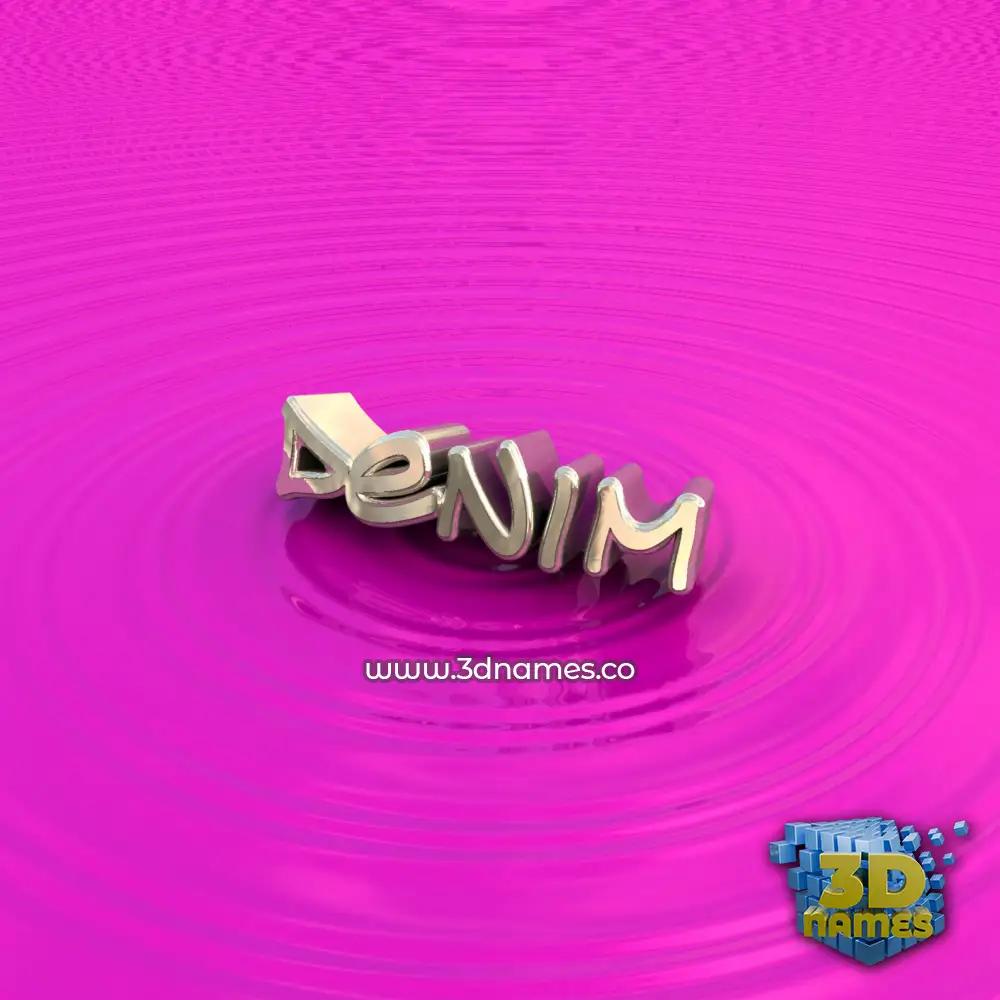 denim in Pink Graffiti style - 3D name wallpaper