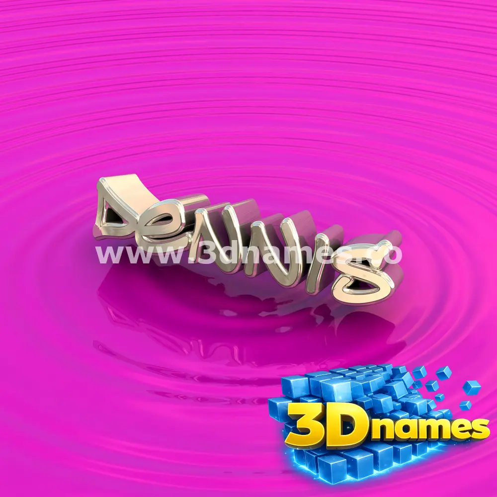 dennis in Pink Graffiti style - 3D name wallpaper