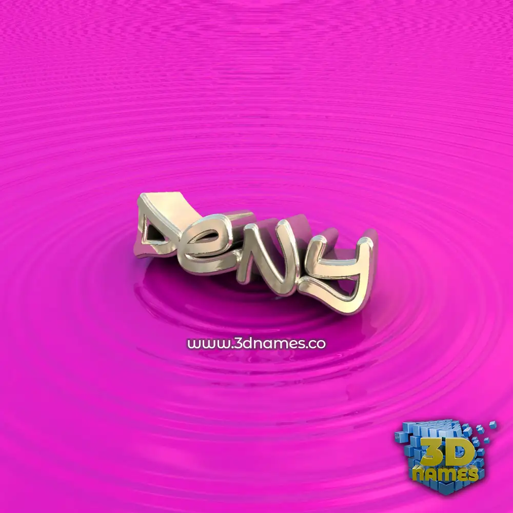 deny in Pink Graffiti style - 3D name wallpaper