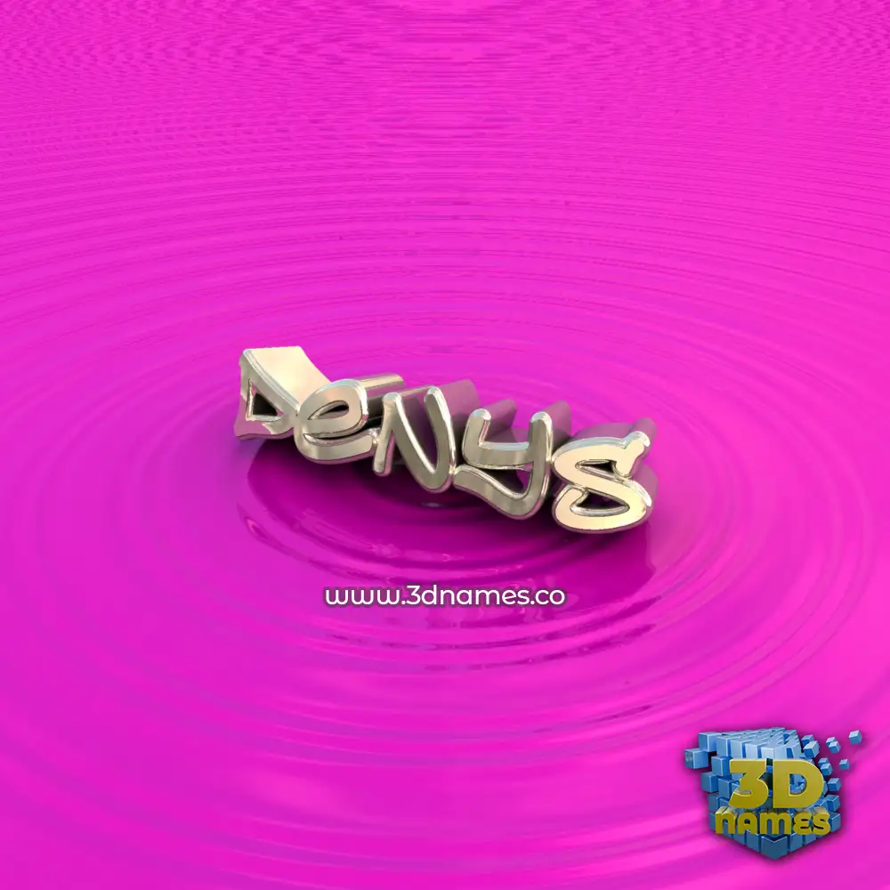 denys in Pink Graffiti style - 3D name wallpaper