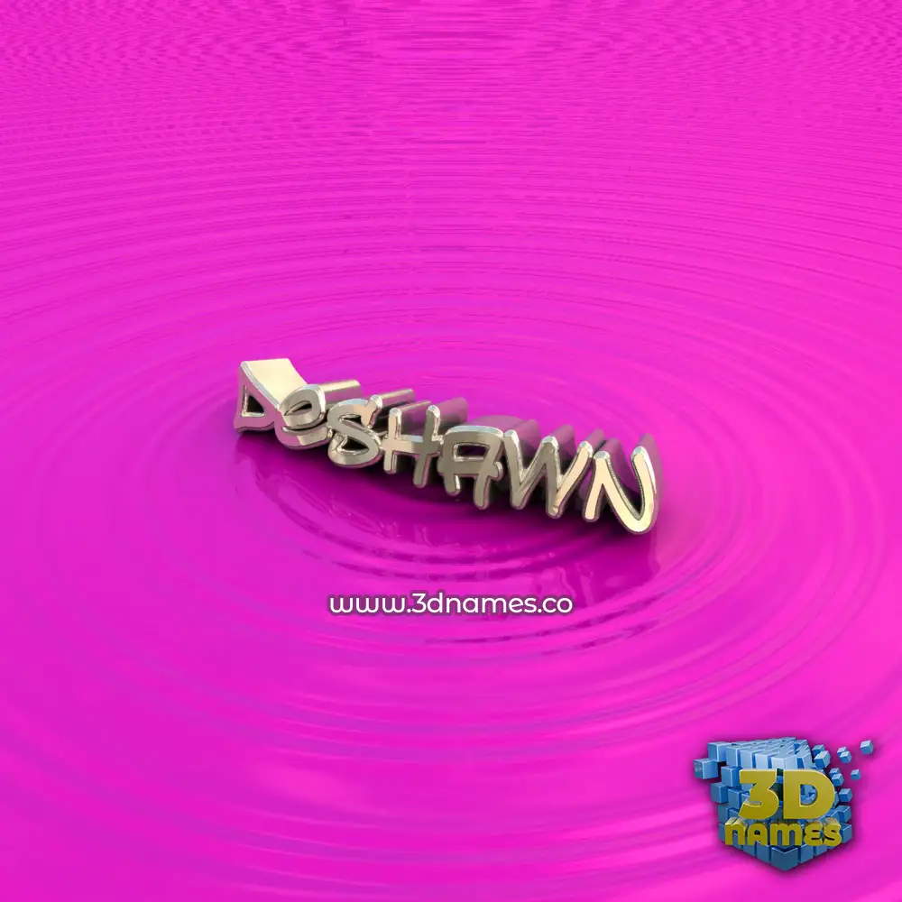 deshawn in Pink Graffiti style - 3D name wallpaper