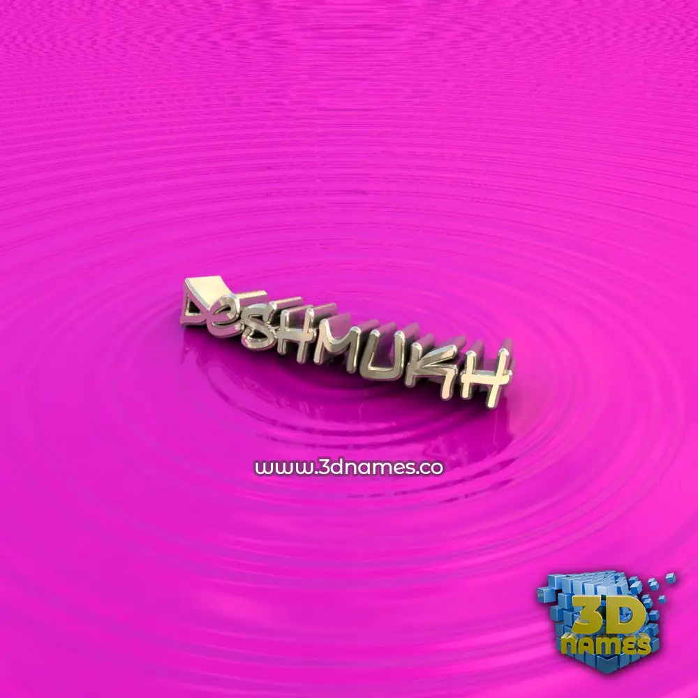 deshmukh in Pink Graffiti style - 3D name wallpaper