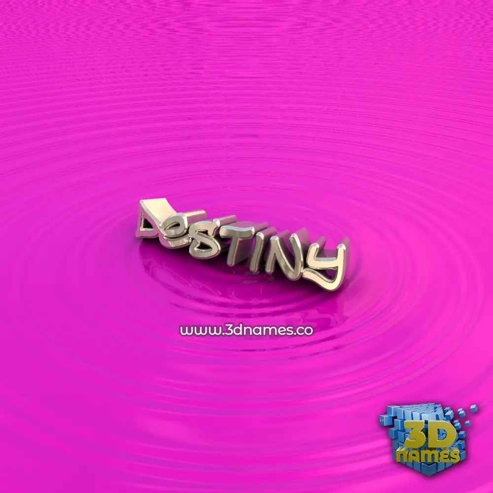 destiny in Pink Graffiti style - 3D name wallpaper