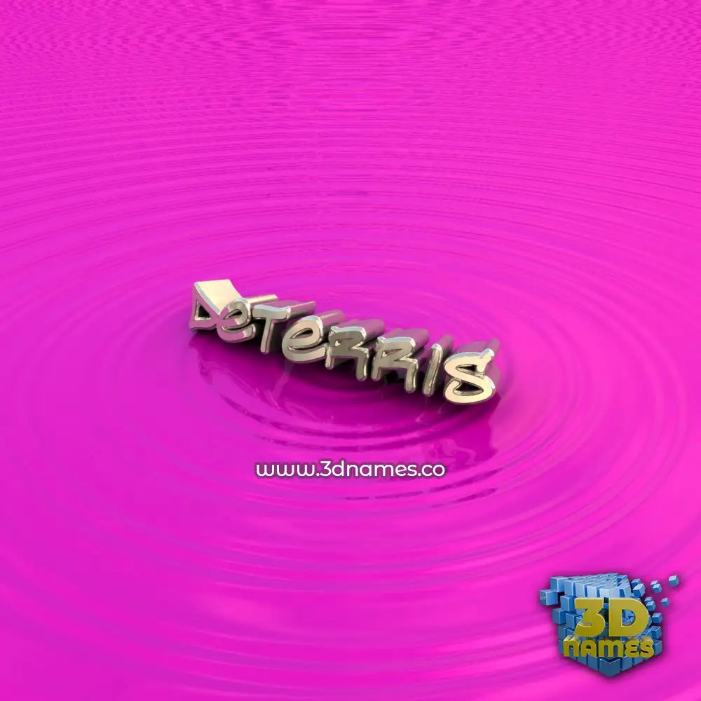 deterris in Pink Graffiti style - 3D name wallpaper
