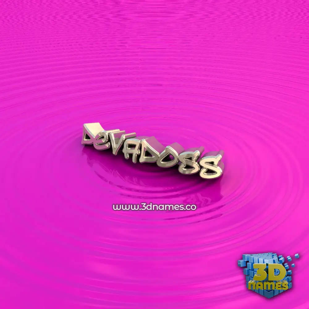 devadoss in Pink Graffiti style - 3D name wallpaper