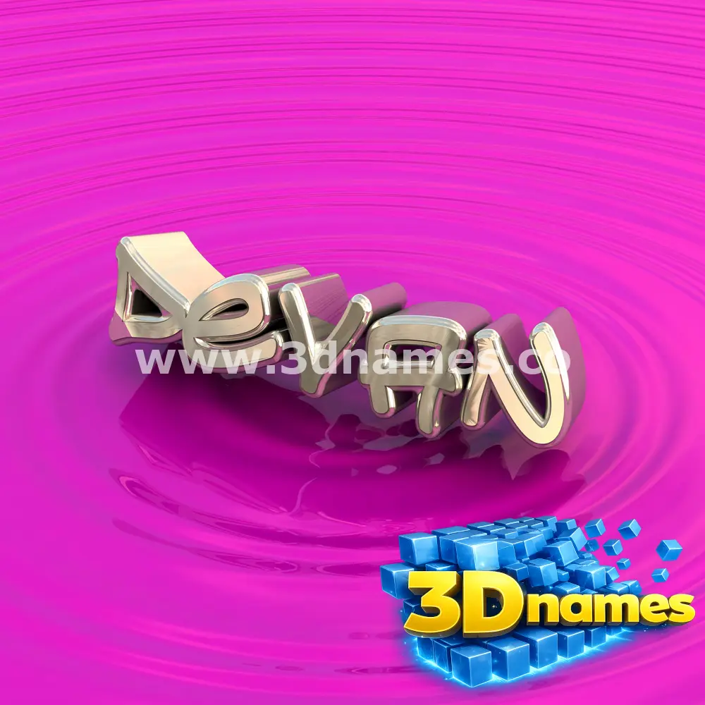 devan in Pink Graffiti style - 3D name wallpaper
