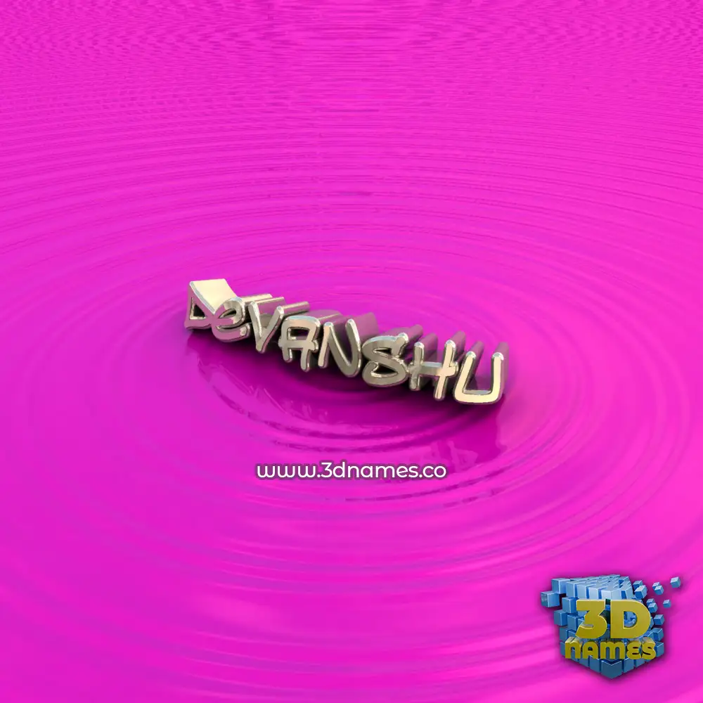 devanshu in Pink Graffiti style - 3D name wallpaper
