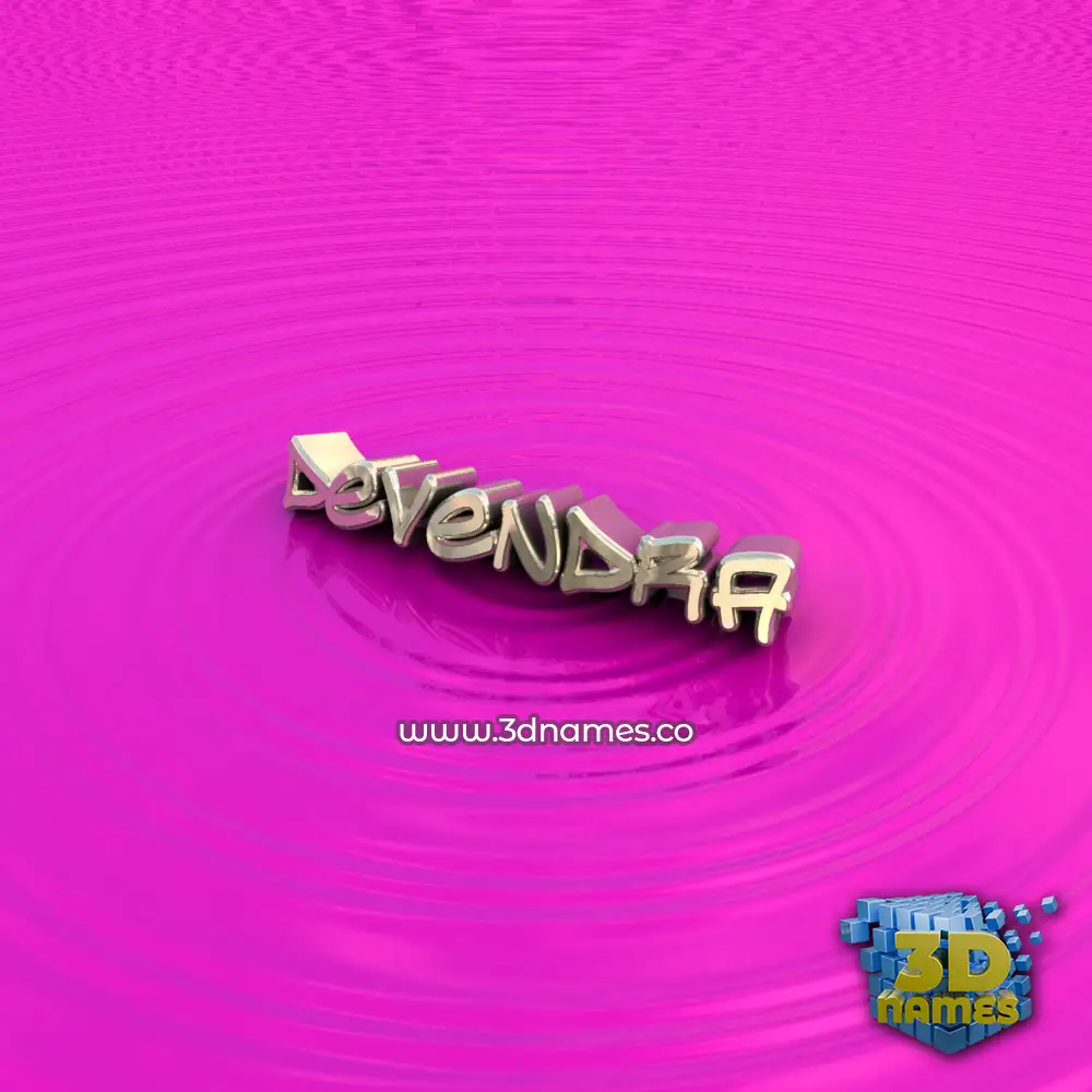 devendra in Pink Graffiti style - 3D name wallpaper