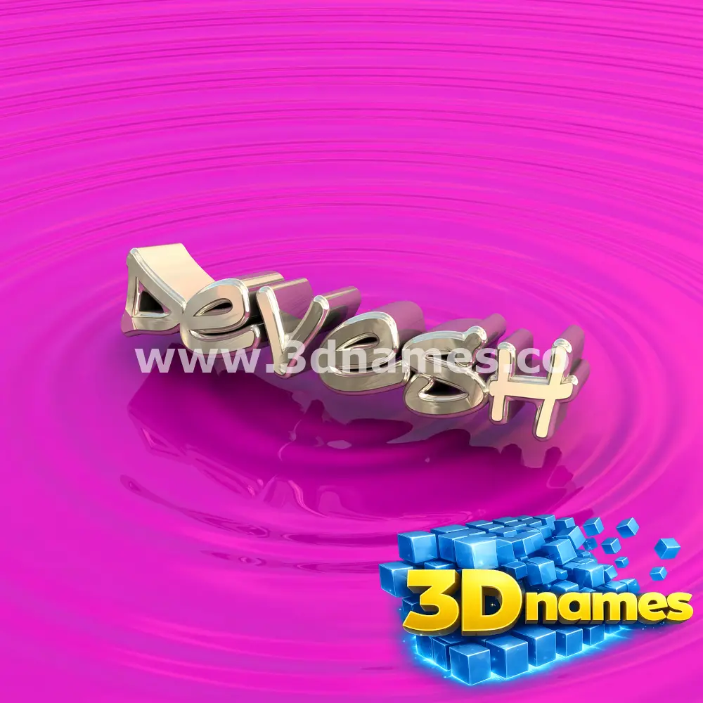 devesh in Pink Graffiti style - 3D name wallpaper