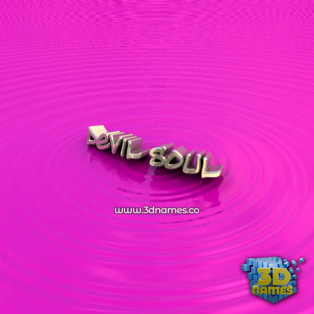 devil soul in Pink Graffiti style - 3D name wallpaper