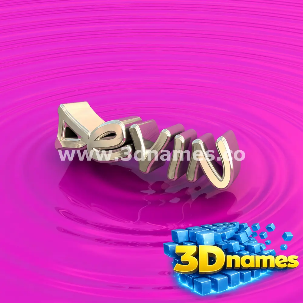 devin in Pink Graffiti style - 3D name wallpaper