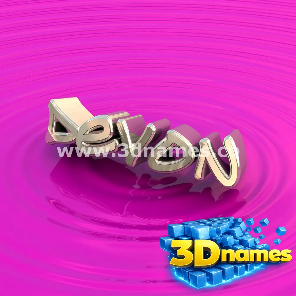 devon in Pink Graffiti style - 3D name wallpaper