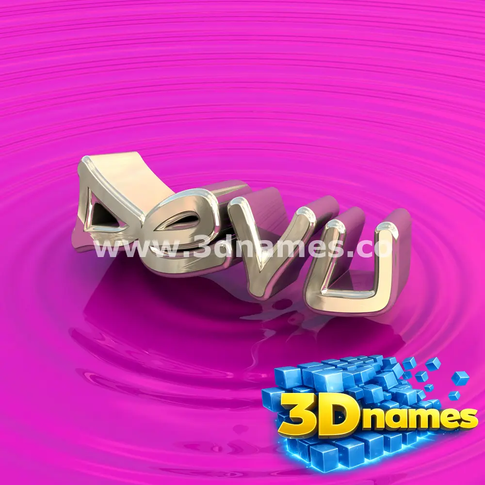devu in Pink Graffiti style - 3D name wallpaper