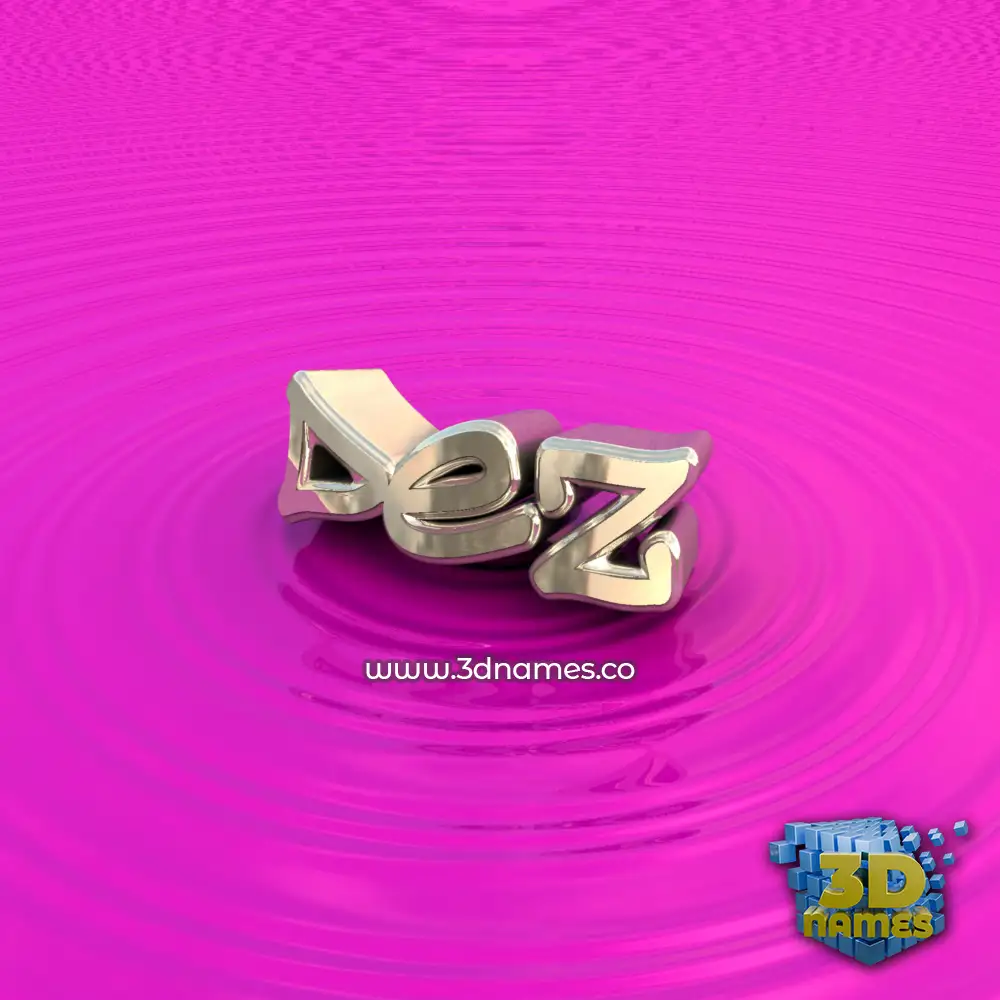 dez in Pink Graffiti style - 3D name wallpaper