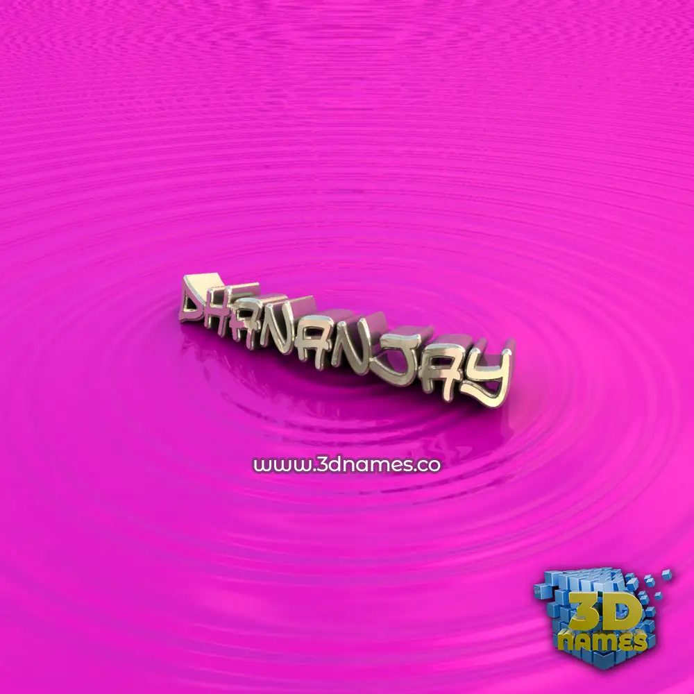 dhananjay in Pink Graffiti style - 3D name wallpaper