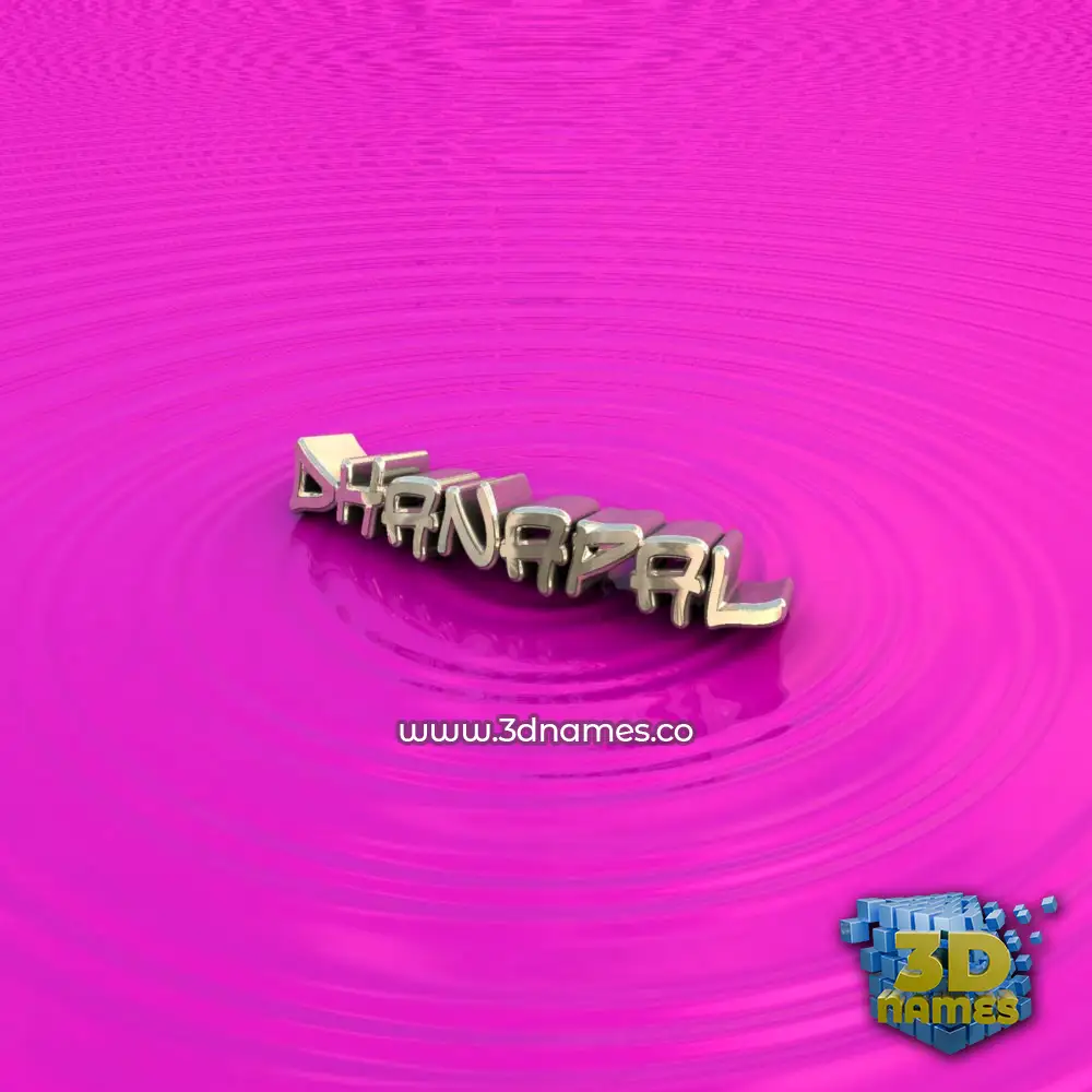 dhanapal in Pink Graffiti style - 3D name wallpaper