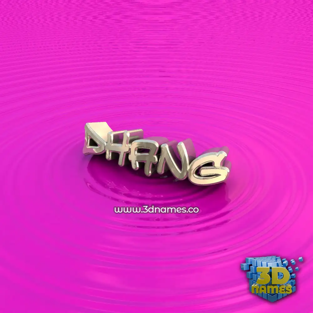 dhang in Pink Graffiti style - 3D name wallpaper