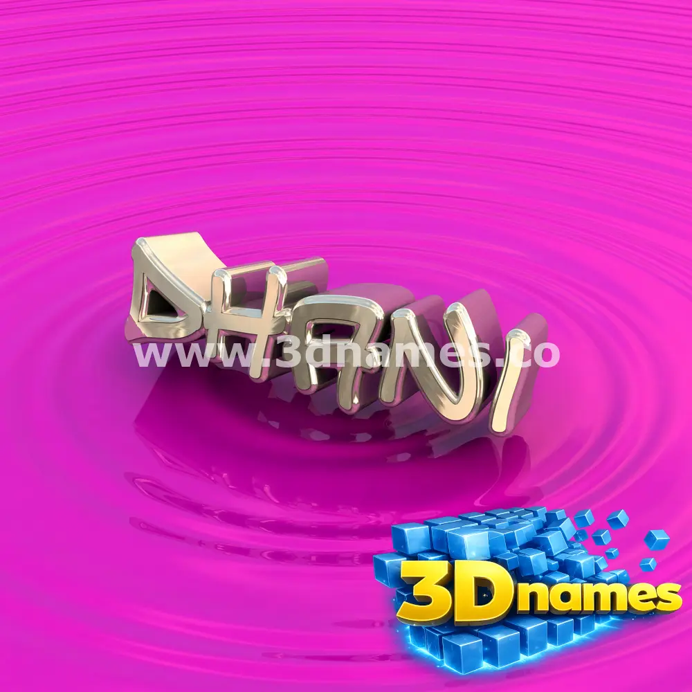 dhani in Pink Graffiti style - 3D name wallpaper