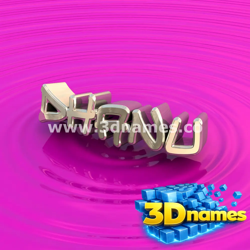 dhanu in Pink Graffiti style - 3D name wallpaper