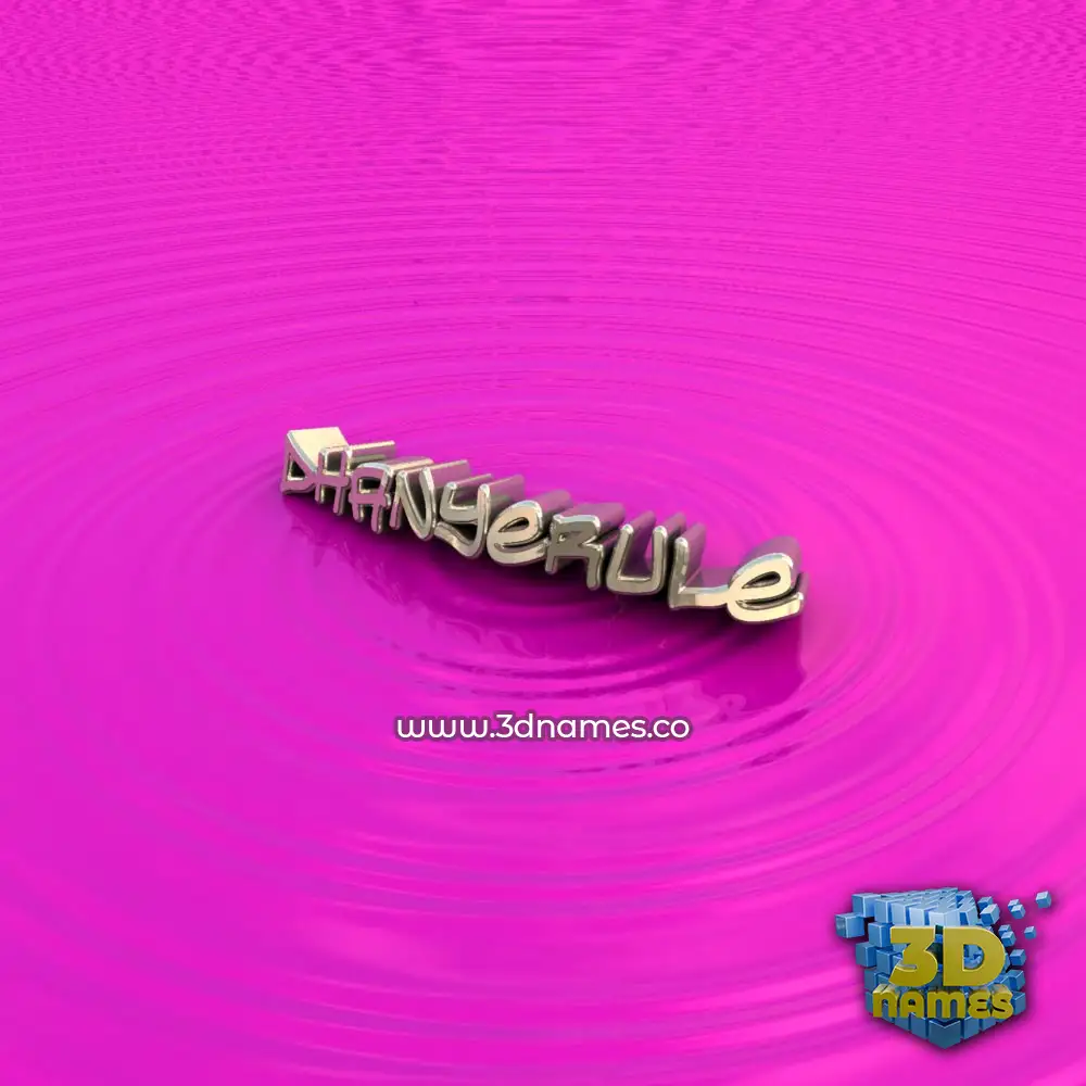 dhanyerule in Pink Graffiti style - 3D name wallpaper