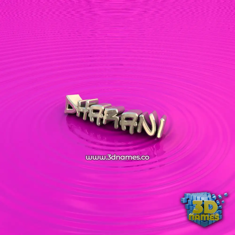 dharani in Pink Graffiti style - 3D name wallpaper